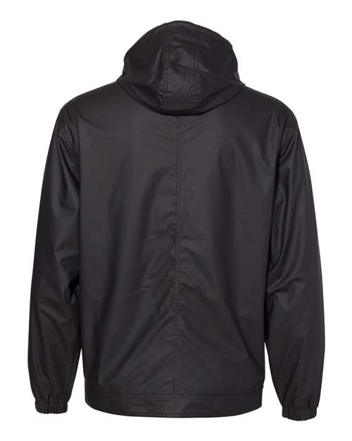Weatherproof 193910 Unisex Vintage Hooded Rain Jacket - Black - back