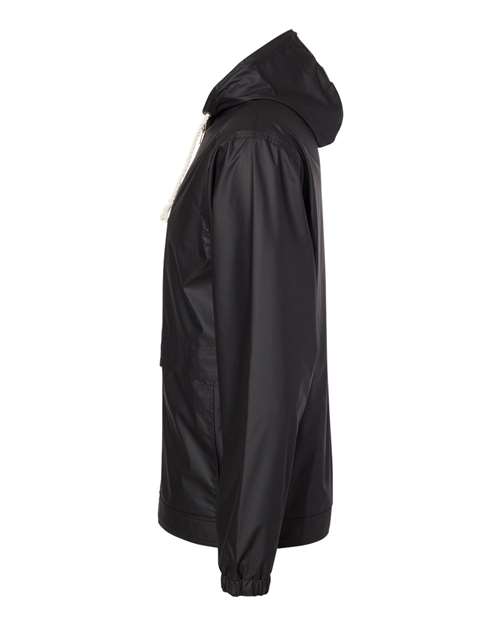 Weatherproof 193910 Unisex Vintage Hooded Rain Jacket - Black - side