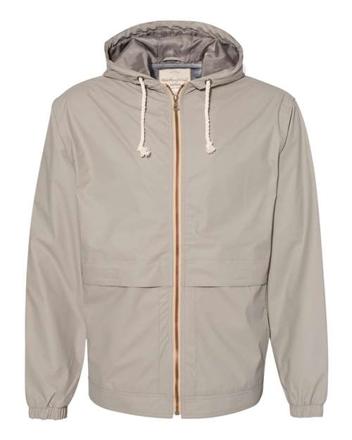 Weatherproof 193910 Unisex Vintage Hooded Rain Jacket - Khaki - front