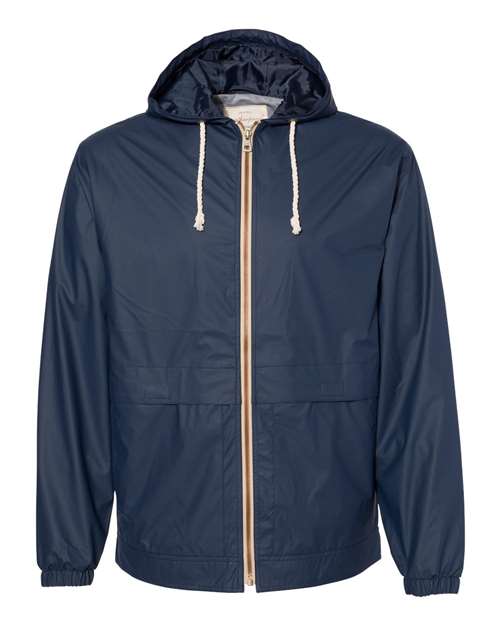 Weatherproof 193910 Unisex Vintage Hooded Rain Jacket - Navy - front