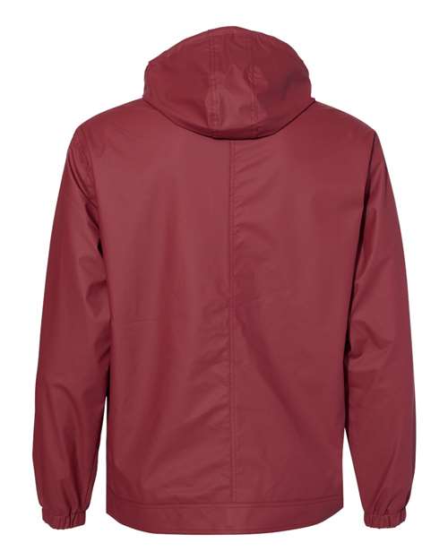 Weatherproof 193910 Unisex Vintage Hooded Rain Jacket - Biking Red - back