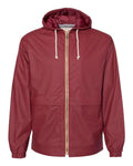 Weatherproof 193910 Unisex Vintage Hooded Rain Jacket - Biking Red - front