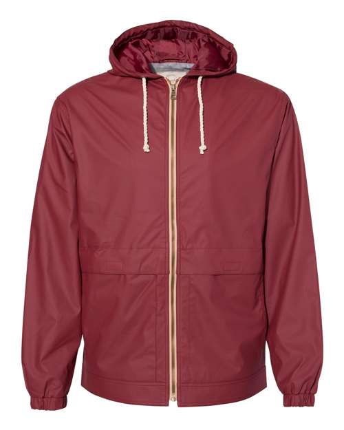 Weatherproof 193910 Unisex Vintage Hooded Rain Jacket - Biking Red - front