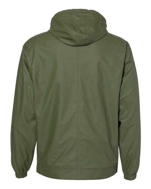 Weatherproof 193910 Unisex Vintage Hooded Rain Jacket - Bronze Green - back