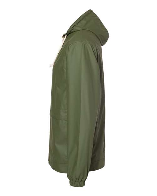 Weatherproof 193910 Unisex Vintage Hooded Rain Jacket - Bronze Green - side