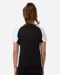 Augusta Sportswear 1523 Girls' Cutter Jersey - Black/ White - model back