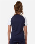 Augusta Sportswear 1523 Girls' Cutter Jersey - Navy/ White - model back