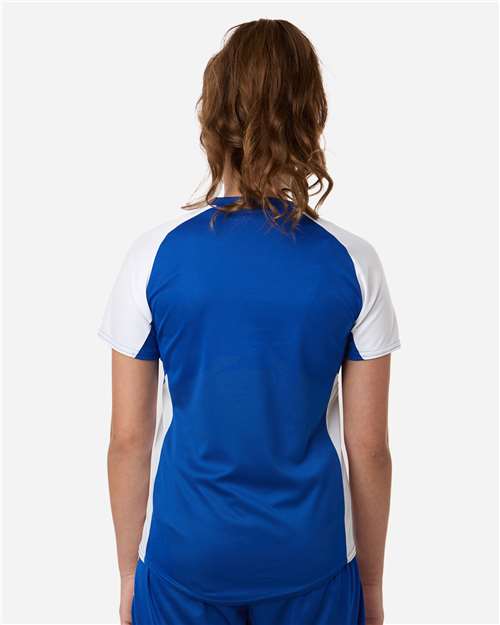 Augusta Sportswear 1523 Girls' Cutter Jersey - Royal/ White - model back