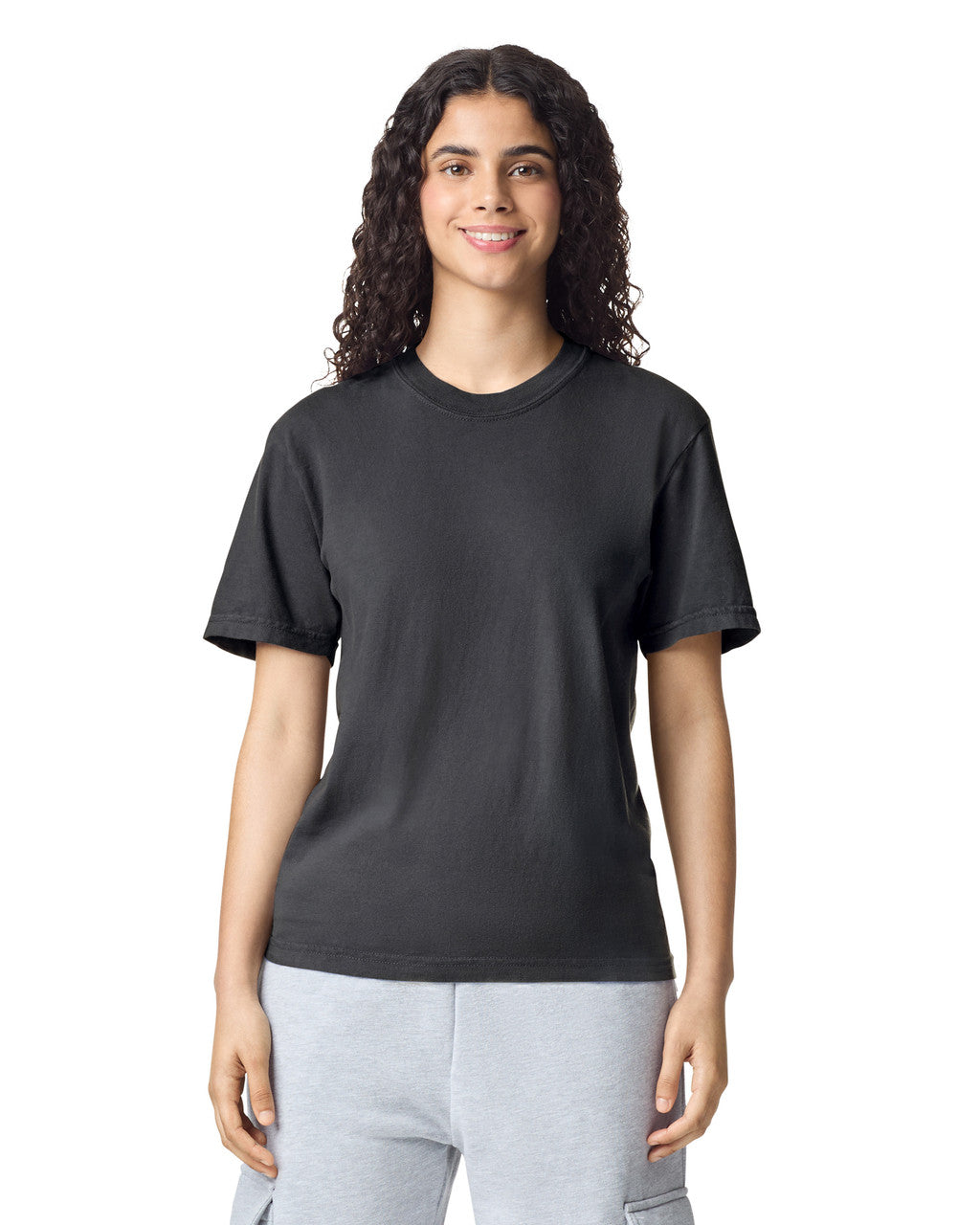 Comfort Colors C1717 Garment-Dyed Heavyweight T-Shirt - Graphite - model front