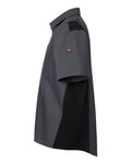 Red Kap SY42 Men's Performance Plus Short Sleeve Shirt With Oilblok Technology - Charcoal/ Black - side