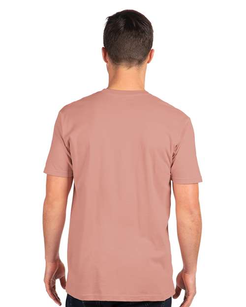 Next Level 3600 Unisex Cotton T-Shirt - Desert Pink - model back