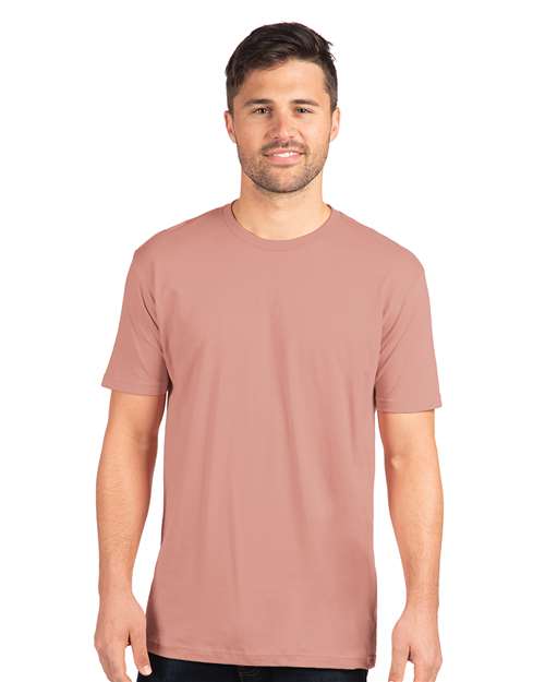 Next Level 3600 Unisex Cotton T-Shirt - Desert Pink - model front