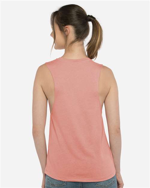 Next Level 5013 Women’s Festival Muscle Tank - Desert Pink - model back