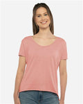 Next Level 5030 Women's Festival Scoop Neck T-Shirt - Desert Pink - model front
