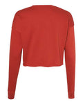 BELLA + CANVAS 7503 Women's Crop Crewneck Sweatshirt - Brick - back