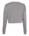 BELLA + CANVAS 7503 Women's Crop Crewneck Sweatshirt - Deep Heather - back