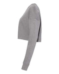 BELLA + CANVAS 7503 Women's Crop Crewneck Sweatshirt - Deep Heather - side