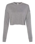 BELLA + CANVAS 7503 Women's Crop Crewneck Sweatshirt - Deep Heather - front