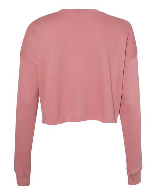 BELLA + CANVAS 7503 Women's Crop Crewneck Sweatshirt - Mauve - back