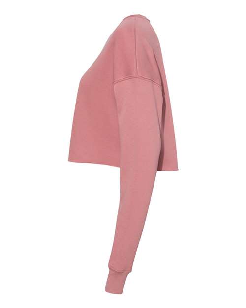 BELLA + CANVAS 7503 Women's Crop Crewneck Sweatshirt - Mauve - side