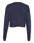 BELLA + CANVAS 7503 Women's Crop Crewneck Sweatshirt - Navy - back