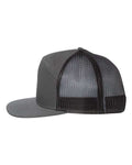Richardson 168 Seven-Panel Trucker Cap - Charcoal/ Black - side