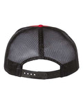 Richardson 168 Seven-Panel Trucker Cap - Red/ Black - back
