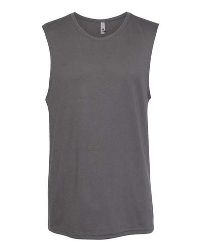 Next Level 6333 Men's Lightweight Cotton/Poly Muscle Tank - Heavy Metal - front