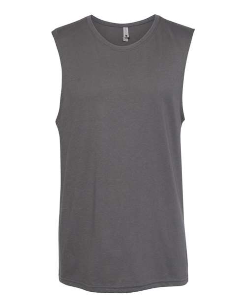 Next Level 6333 Men's Lightweight Cotton/Poly Muscle Tank - Heavy Metal - front