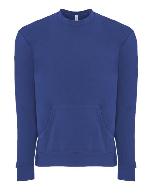 Next Level 9001 Unisex Santa Barbara Pocket Crewneck Sweatshirt - Royal - front