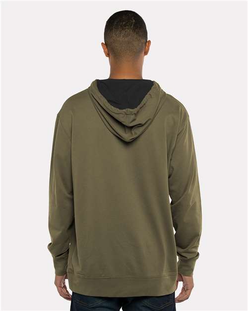 Next Level 9301 Unisex Laguna Hoodie Sweatshirt - Military Green/ Black - model back