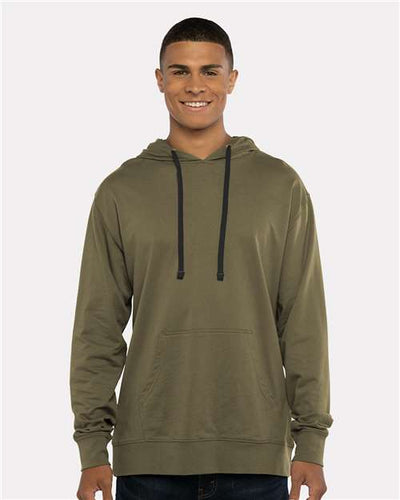 Next Level 9301 Unisex Laguna Hoodie Sweatshirt - Military Green/ Black - model front