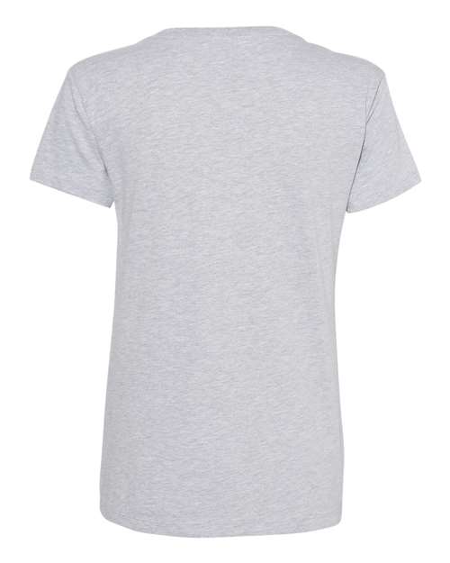 Next Level 3940 Women’s Cotton V-Neck T-Shirt - Heather Grey - back