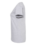 Next Level 3940 Women’s Cotton V-Neck T-Shirt - Heather Grey - side