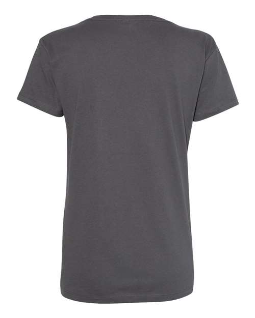 Next Level 3940 Women’s Cotton V-Neck T-Shirt - Heavy Metal - back