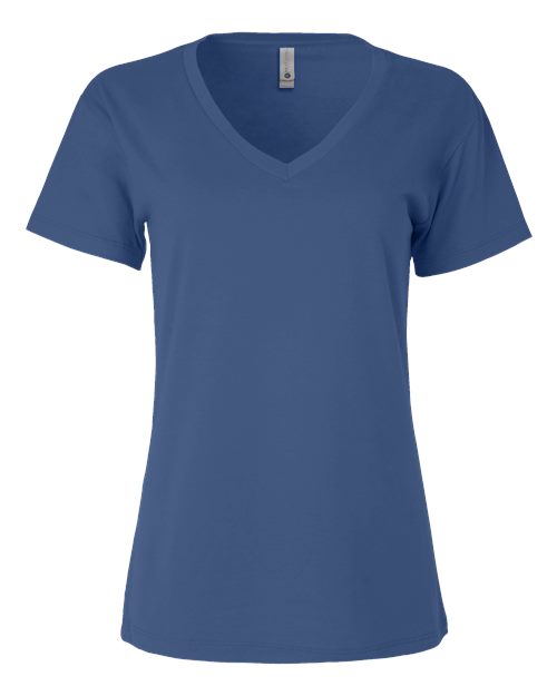 Next Level 3940 Women’s Cotton V-Neck T-Shirt - Royal - front