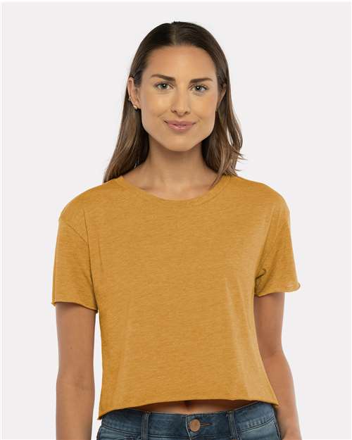Next Level 5080 Women's Festival Crop Top - Antique Gold - model front