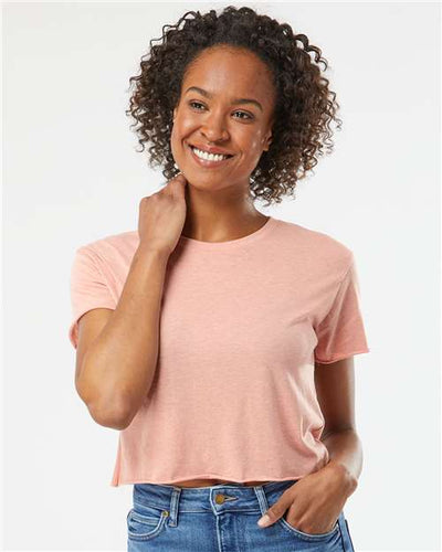 Next Level 5080 Women's Festival Crop Top - Desert Pink - model front