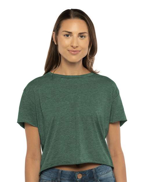 Next Level 5080 Women's Festival Crop Top - Royal Pine - model front