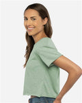 Next Level 5080 Women's Festival Crop Top - Stonewash Green - model side