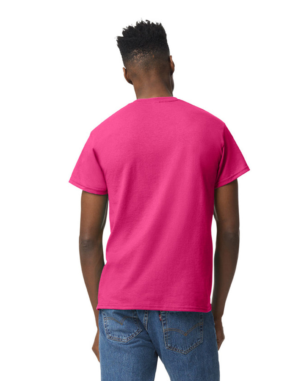 Gildan G800 DryBlend T-Shirt - Heliconia - model back