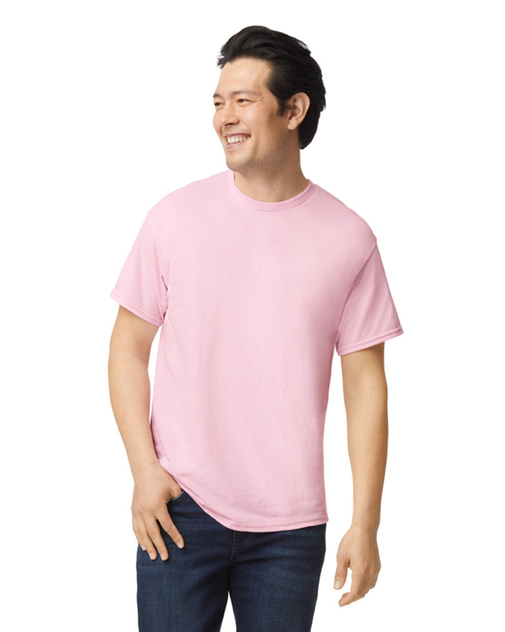 Gildan G800 DryBlend T-Shirt - Light Pink - model front