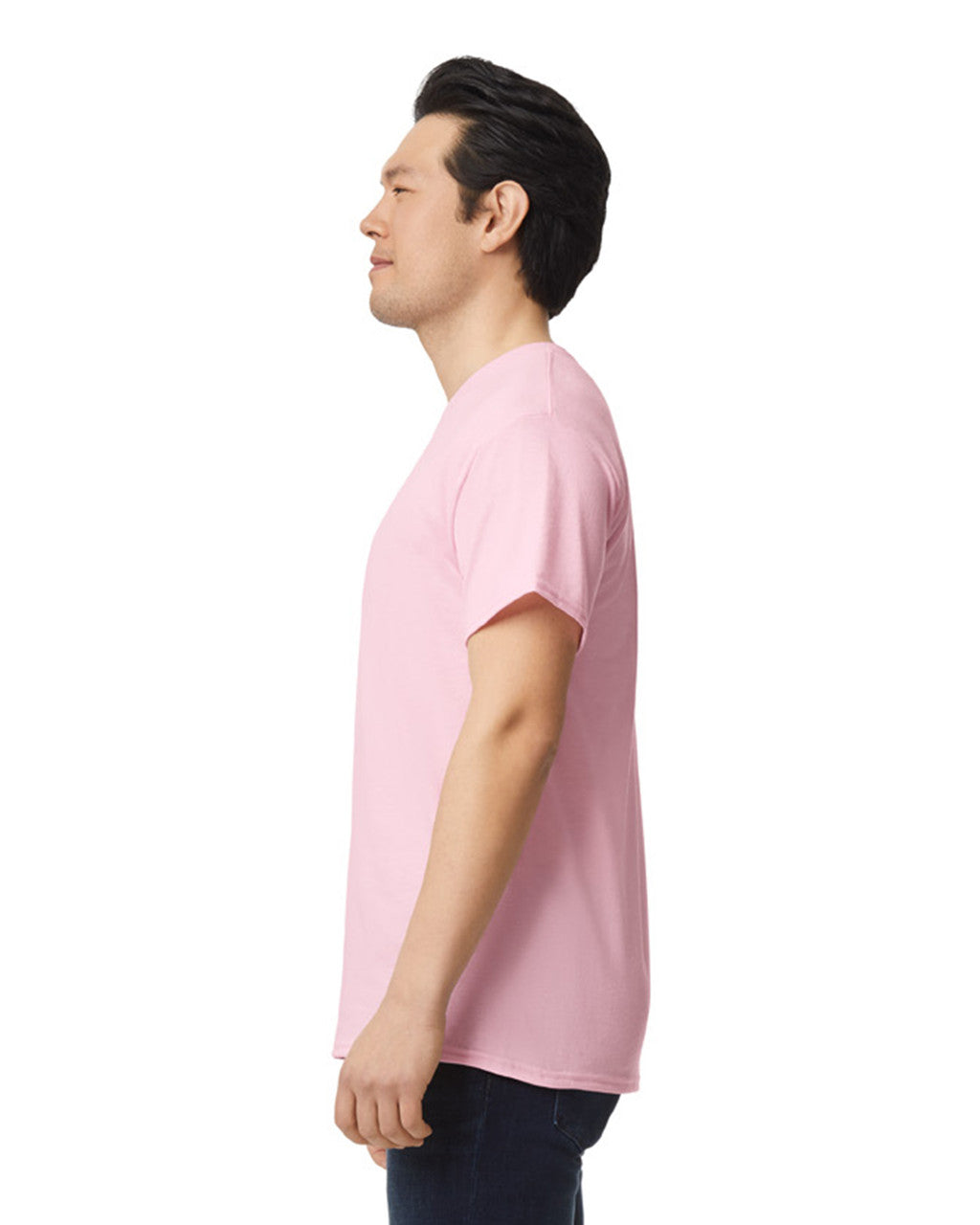 Gildan G800 DryBlend T-Shirt - Light Pink - model side