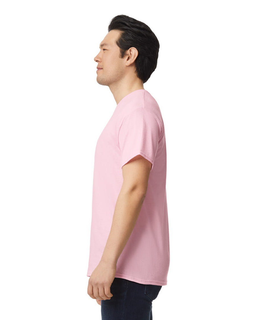 Gildan G800 DryBlend T-Shirt - Light Pink - model side