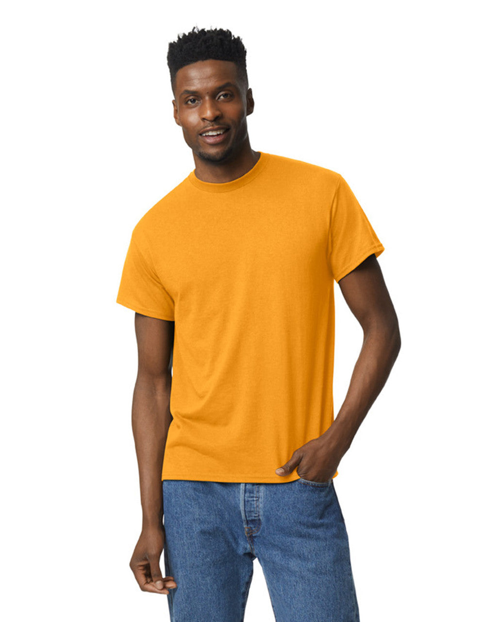 Gildan G800 DryBlend T-Shirt - Gold - model front