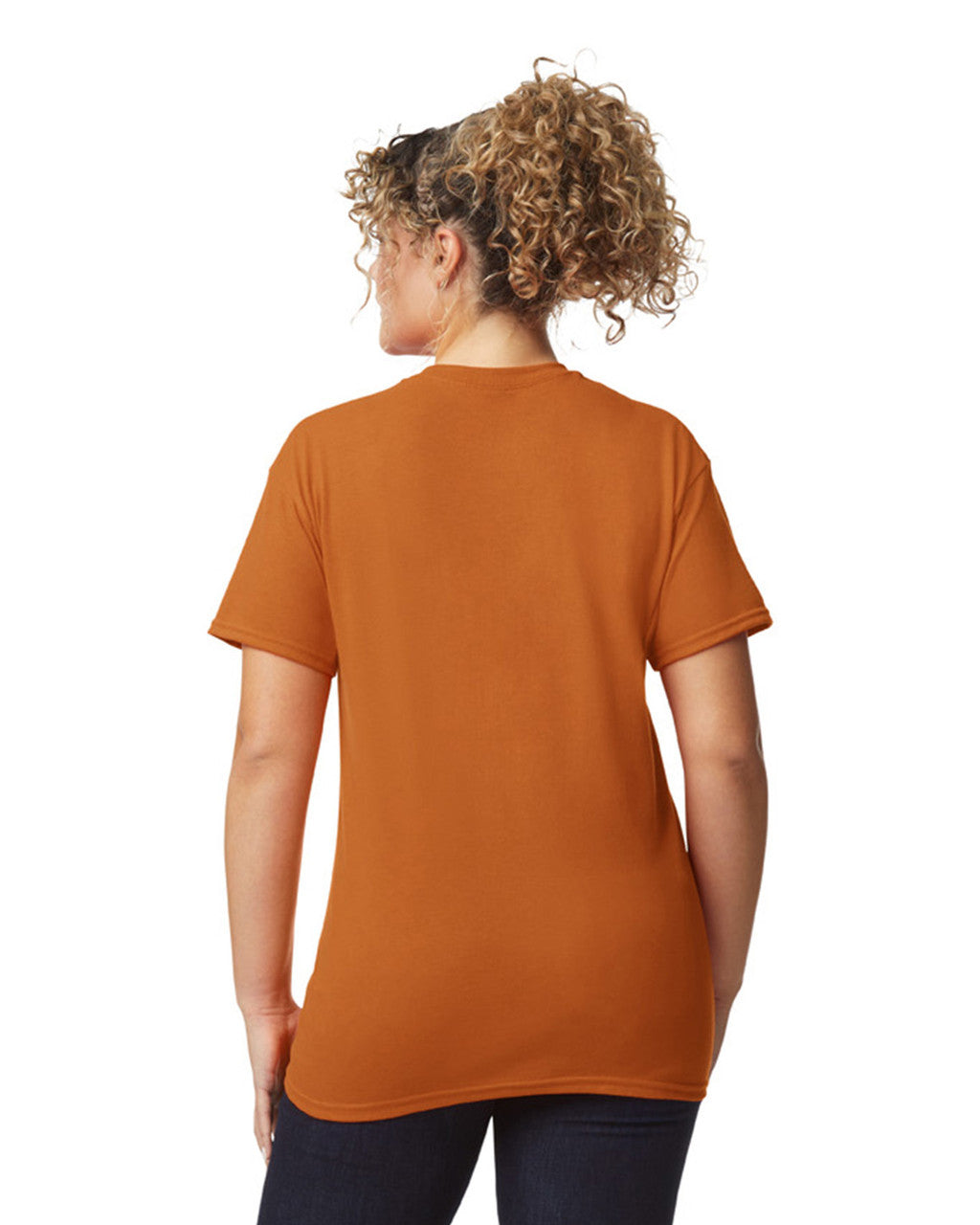 Gildan G800 DryBlend T-Shirt - Orange - model back