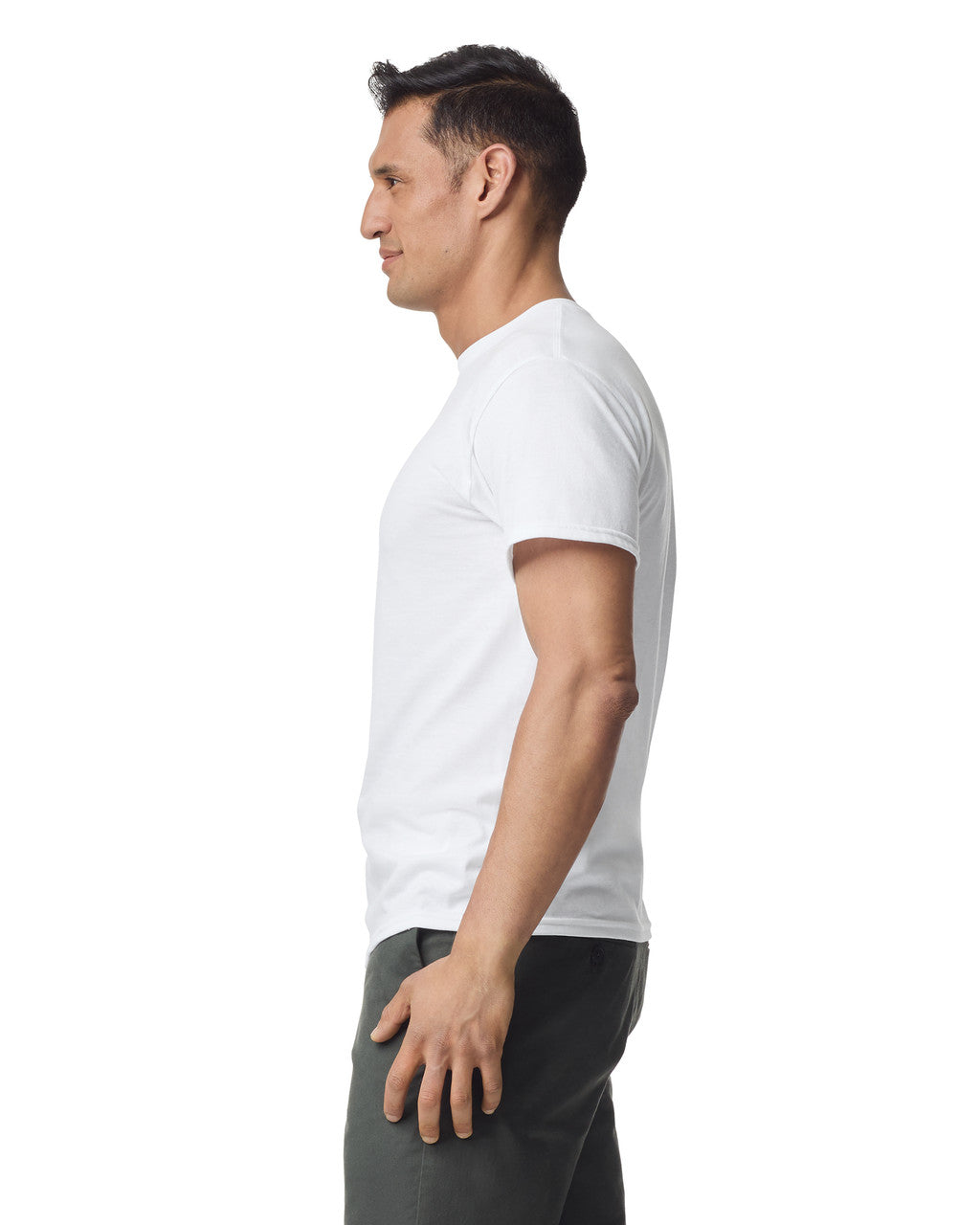 Gildan G800 DryBlend T-Shirt - White - model side