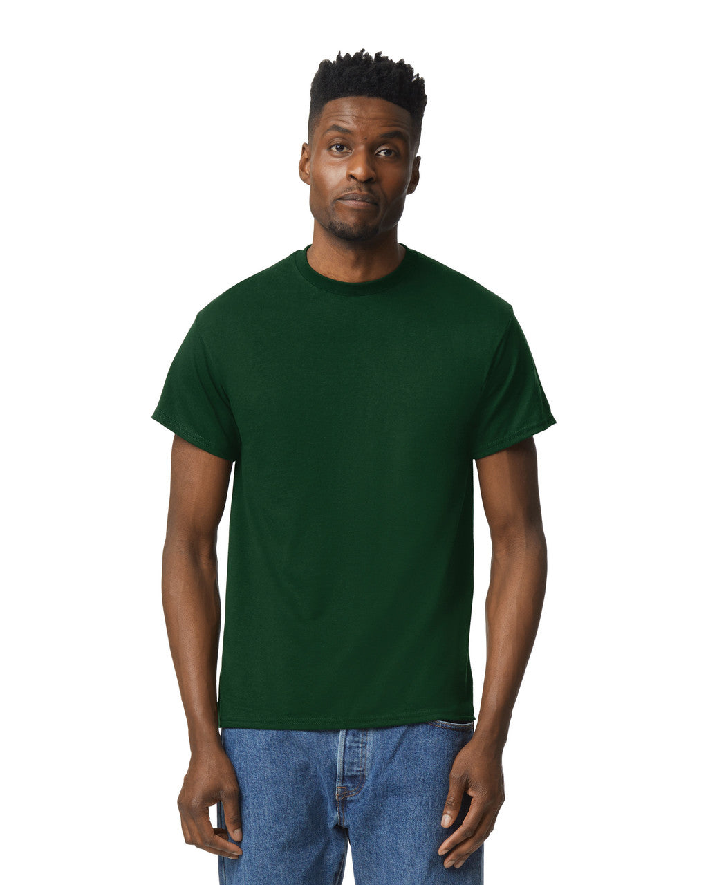 Gildan G800 DryBlend T-Shirt - Forest Green - model front
