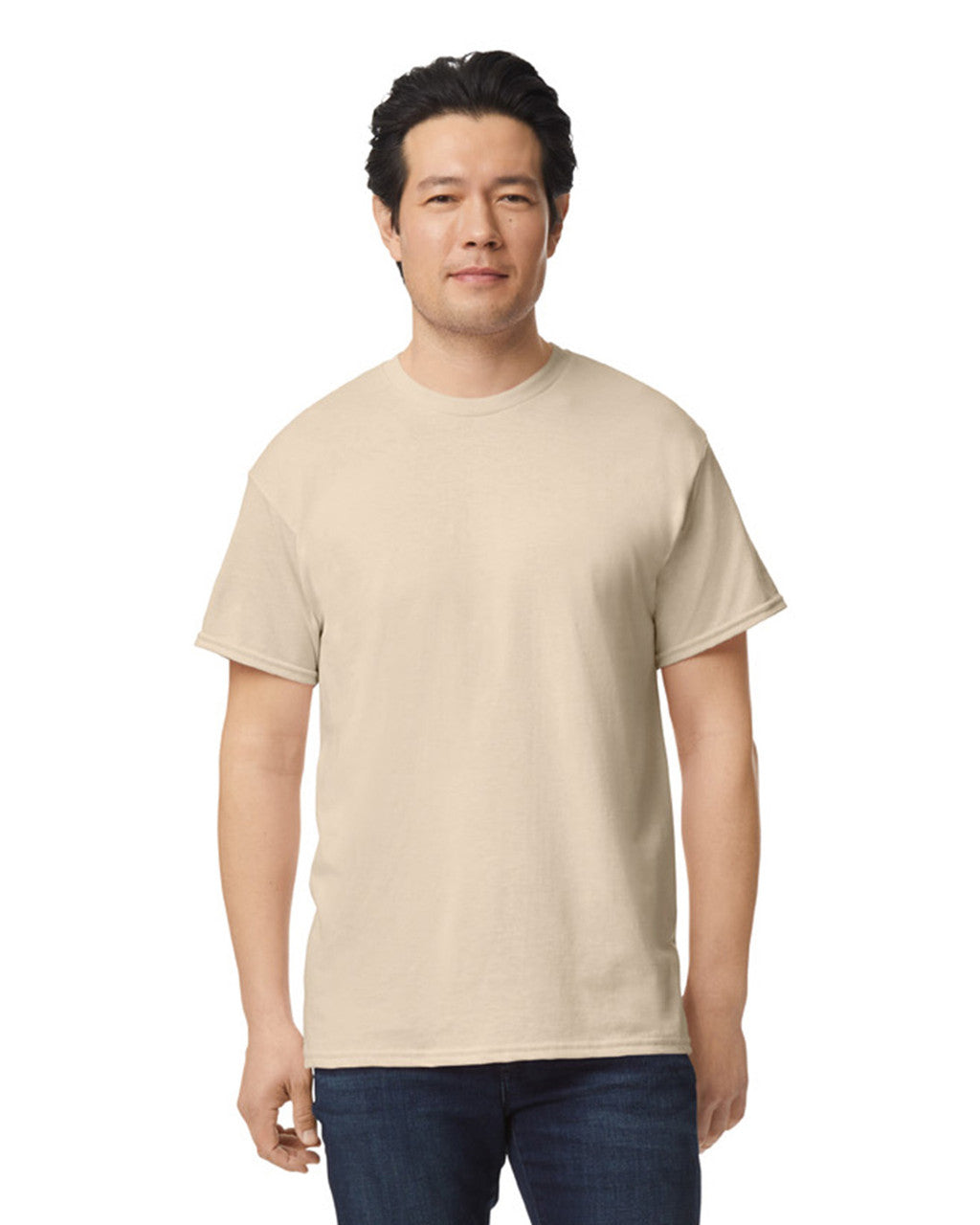 Gildan G800 DryBlend T-Shirt - Sand - model front