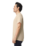Gildan G800 DryBlend T-Shirt - Sand - model side